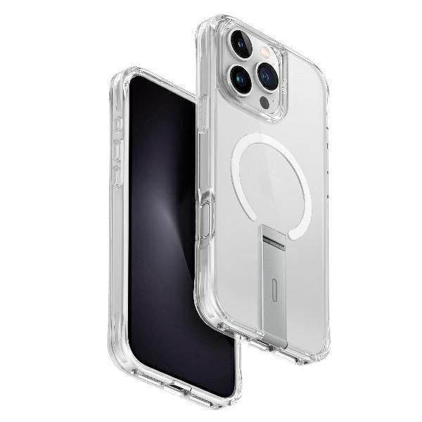 Uniq Eleva with Vertica Stand tok kitámasztóval iPhone 16 Pro Max -
átlátszó