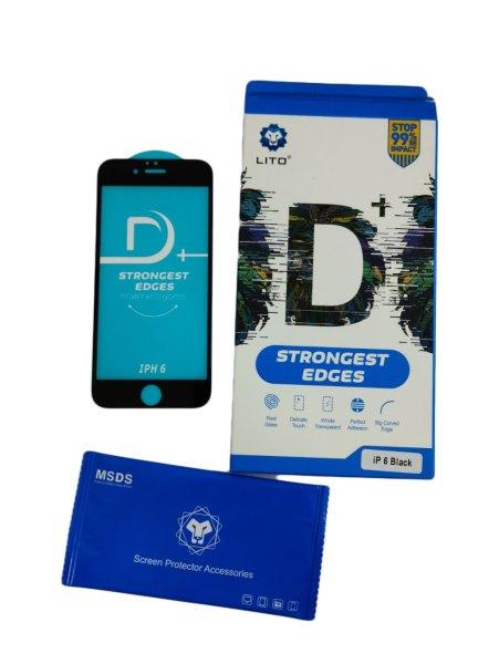 iPhone 6 / 6S (4.7") előlapi üvegfólia, fekete keret, 9H, 0.33mm, 3D
Full Glue, Lito D+