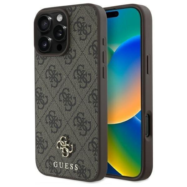 Guess GUHMP16XP4SM4MW 4G Small Classic MagSafe-kompatibilis tok iPhone 16 Pro
Max - barna