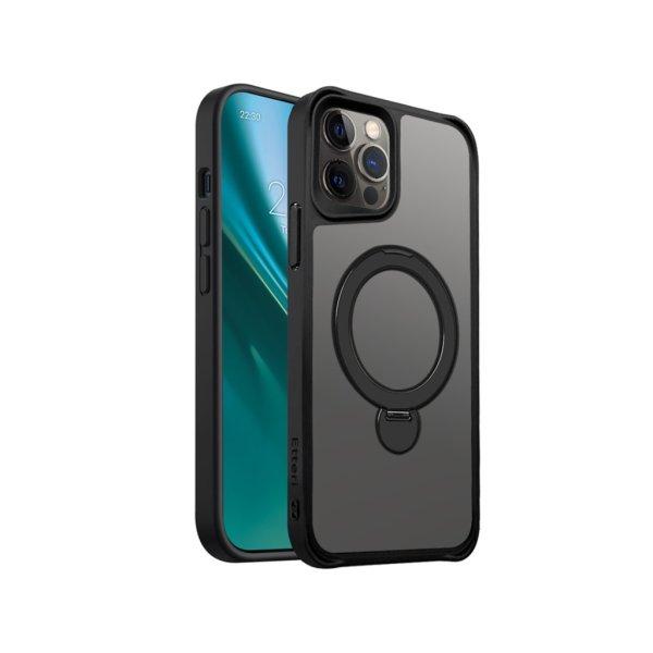 Etteri Matt Ring MagSafe-kompatibilis tok iPhone 12/12 Pro - fekete