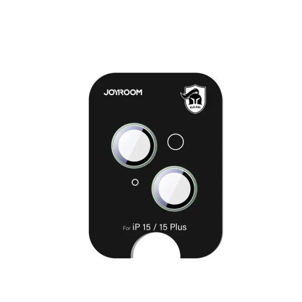 Joyroom JR-MFY0252 kamera lencse védő fólia zöld szegéllyel iPhone 15/15
Plus
