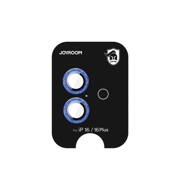 Joyroom JR-MSF0300 kamera lencse védő fólia kék szegéllyel iPhone 16/16
Plus
