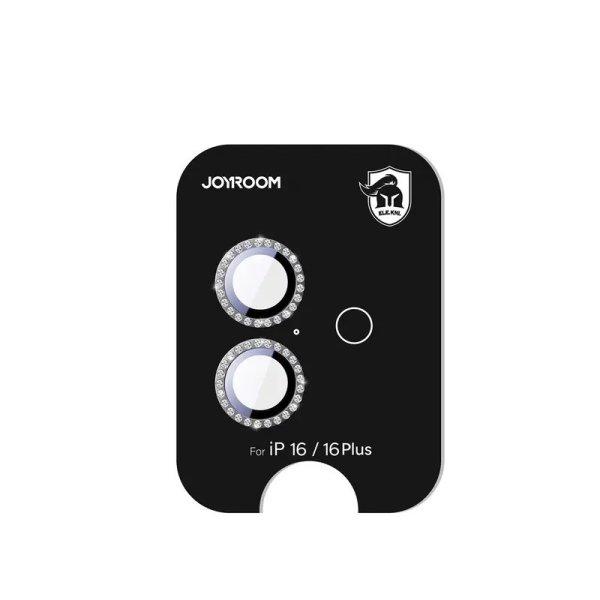 Joyroom JR-MSJ0271 kamera lencse védő fólia fekete szegéllyel iPhone 16/16
Plus