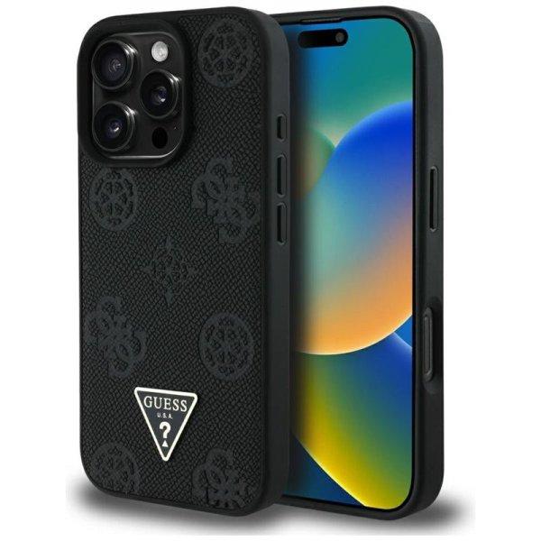 Guess GUHMP16XPGBTMK Grained Hot Stamp Peony Triangle Logo MagSafe-kompatibilis
tok iPhone 16 Pro Max - fekete