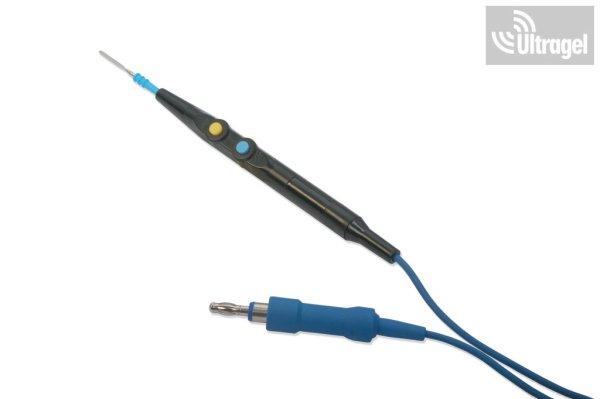 Kétkapcsolós kézidarab, nagyfrekvenciás elektróda nyél, ERBE 30x
sterilizálható, 3.2m, kés elektródával ERBE