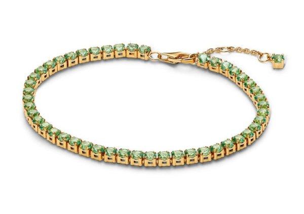 Pandora Aranyozott karkötő zöld cirkónium kövekkel Timeless Shine 561469C02
18 cm