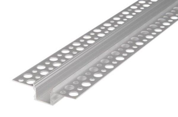 MasterLED Gipszkartonba süllyeszthető aluprofil 12 mm széles  2 méteres
szál ezüst