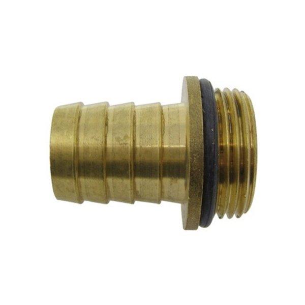 Sárgaréz tömlőcsonk gallérral és O-gyűrűvel 1/2" x 1/2"