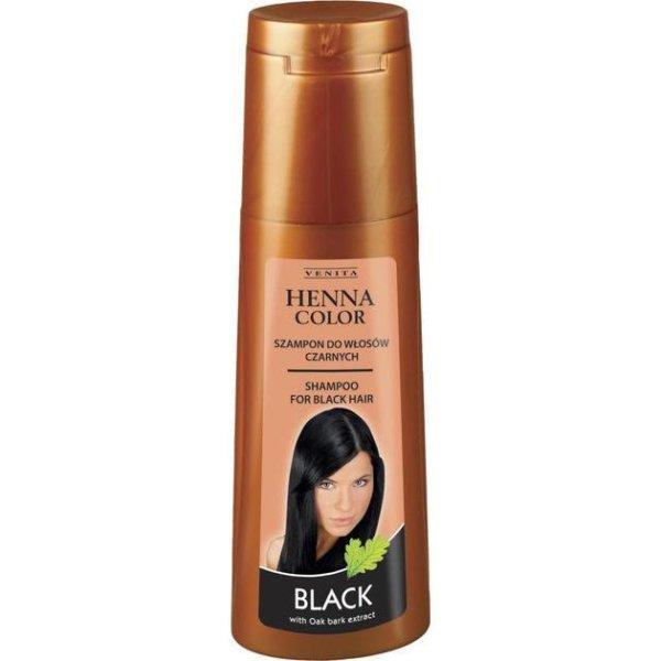Henna Color Hajsampon Gyógynövényes Fekete Hajra 250Ml