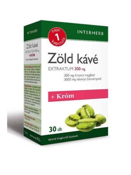 Interherb Napi 1 Zöld Kávé Extraktum 300Mg+Króm 30Db
