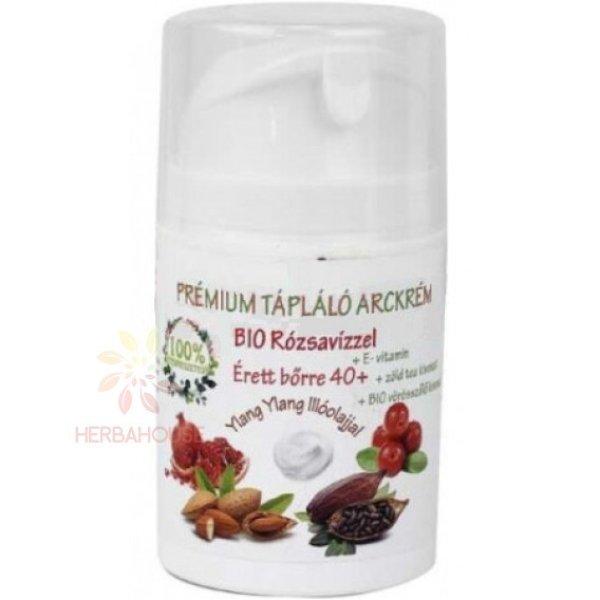 Naturpolc Prémium Tápláló Arckrém Organikus Rózsavízzel 40+ 50Ml