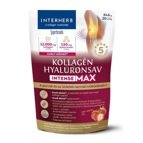 Interherb Kollagén&Hyaluronsav Intense-Max Porcépítő Italpor Eper-Koktél
Ízű 346G