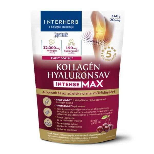 Interherb Kollagén&Hyaluronsav Intense-Max Porcépítő Italpor Meggy-Koktél
Ízű 340G