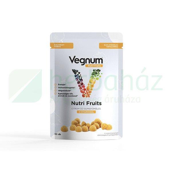 Vegnum Nutri Fruits Citrom Ízű Étrend-Kiegészítő Gumigyümölcs
C-Vitaminnal 30Db