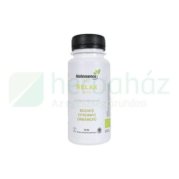 Bio Natessence Relax Búzafű-Citromfű-Orbáncfű Kapszula 60 Db