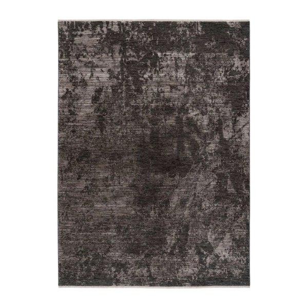 Szőnyeg, absztrakt mintázatú, sötétszürke - fekete, poliészter, 200x290
cm - NOIRCEUR - Butopêa