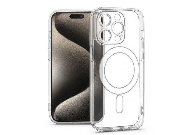 Haffner Clear Mag Cover kameravédős szilikon tok - Apple iPhone 15 Pro Max -
átlátszó