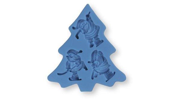 Korcsolyázó mikulások szilikon fondant forma