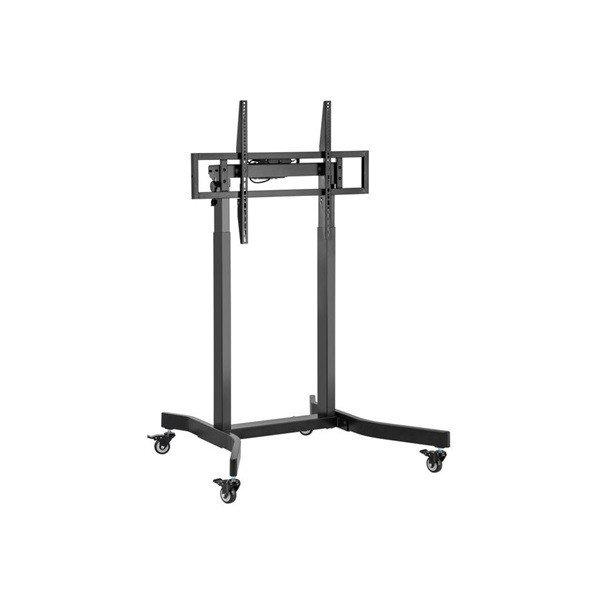 Equip TV állvány - 650632 (55"-100" álló, dönthető, állítható
magasság, gurulós, motoros, Max.:120kg, fekete)