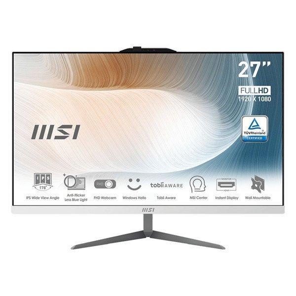 MSI Modern AM272P 12M-1093XEU-W51235U16GS50XXANA 27"FHD/Core
i5-1235U/16GB/500GB/fehér All-in-One asztali számítógép