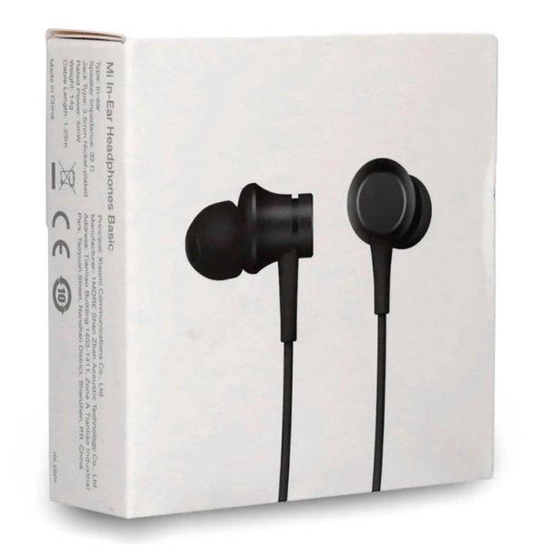 Bliszteres Xiaomi Mi In-Ear ZBW4354TY fekete 3,5mm jack gyári sztereo headset