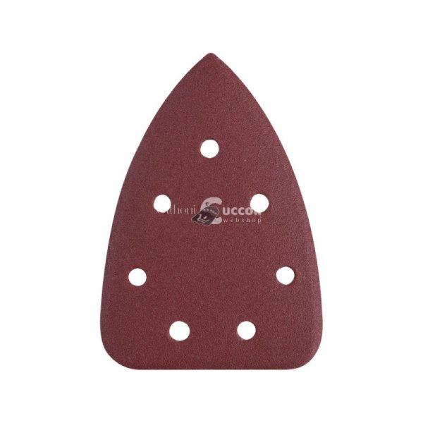 EXTOL PREMIUM delta csiszolópapír, lyukas klt. 10db, 100×140 mm; 7 db
lyukkal, P100, 8891844 csiszológéphez