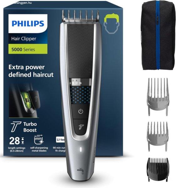 Philips HC5630/15 Series 5000 hajvágó 28 hosszbeállítással, 3
fésűtartozékkal és turbó üzemmóddal
