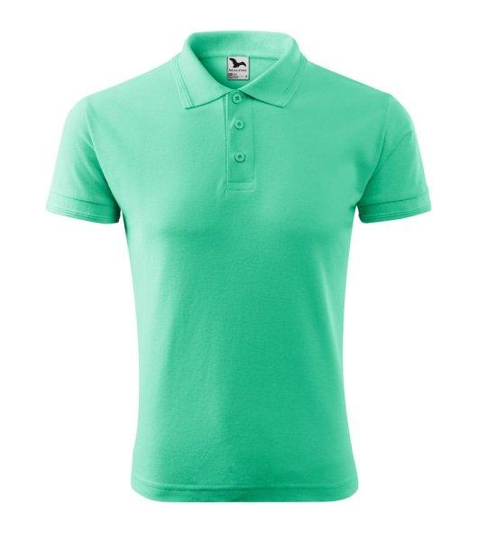 MALFINI Férfi galléros póló Pique Polo - Menta | S