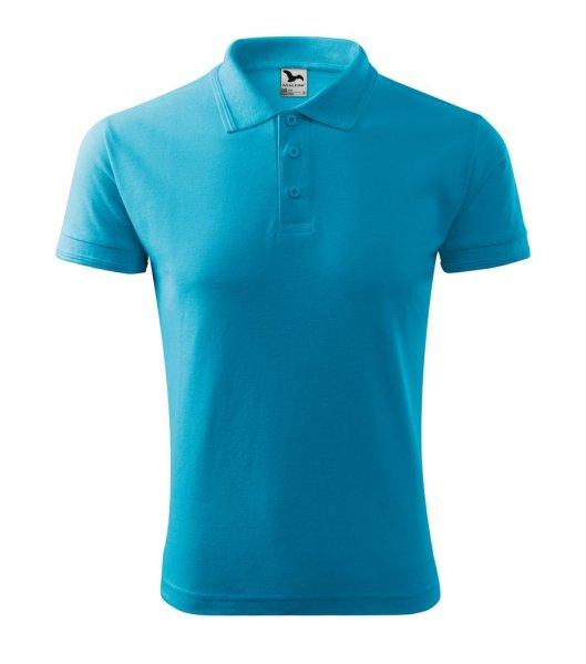 MALFINI Férfi galléros póló Pique Polo - Türkiz | S