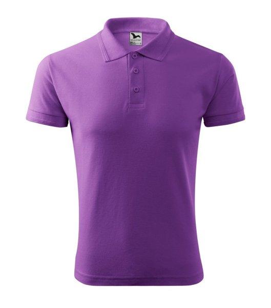 MALFINI Férfi galléros póló Pique Polo - Lila | S
