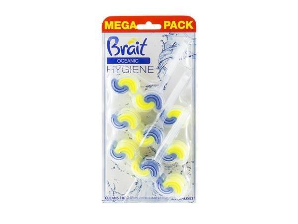 WC tisztító blokk, 2 fázisú, 3x45 g, "Brait Hygiene and fresh",
óceán