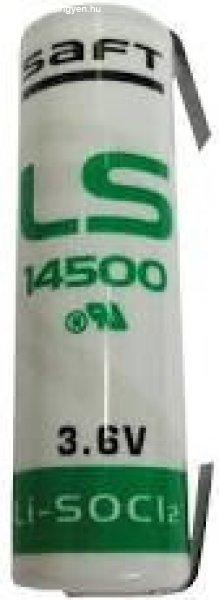 SAFT lithium elem 3,6V AA (ceruza) LS14500 "U" forrfüllel
