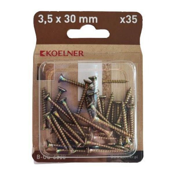 3.5x30 mm-es faforgácslapcsavar 35db/bliszter (B-UC-3530)