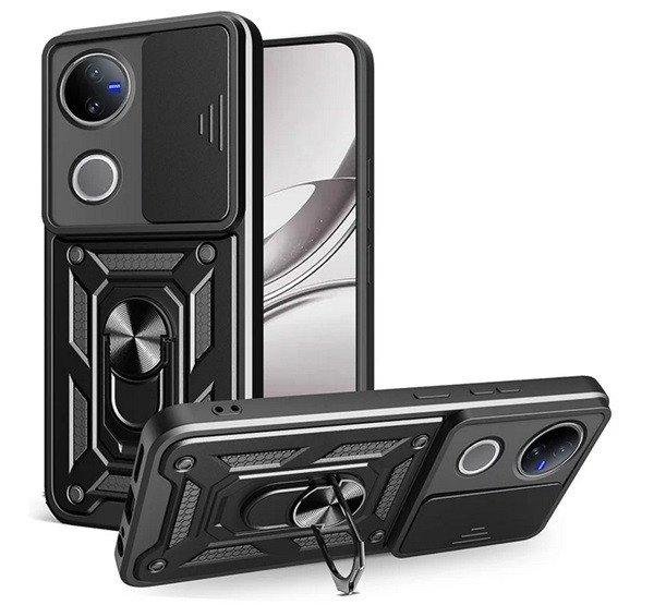 Defender szilikon telefonvédő (ütésállóság, tartógyűrű, kameravédő)
FEKETE Vivo V50