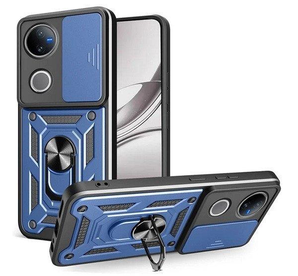 Defender szilikon telefonvédő (ütésállóság, tartógyűrű, kameravédő)
SÖTÉTKÉK Vivo V50