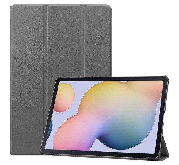Tok álló, bőr hatású (aktív FLIP, oldalra nyíló, TRIFOLD, asztali
tartó) SÖTÉTSZÜRKE Samsung Galaxy Tab S7 Plus WIFI 5G (SM-T976)