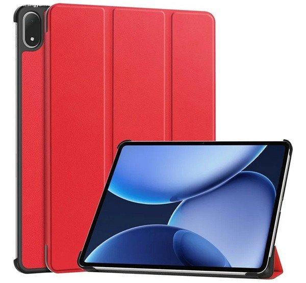 Tok álló, bőr hatású (aktív FLIP, oldalra nyíló, TRIFOLD, asztali
tartó) PIROS OnePlus Pad 3
