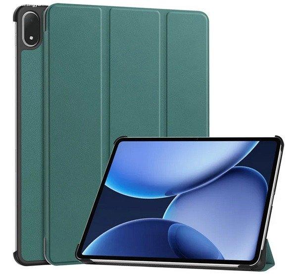 Tok álló, bőr hatású (aktív FLIP, oldalra nyíló, TRIFOLD, asztali
tartó) SÖTÉTZÖLD OnePlus Pad 3