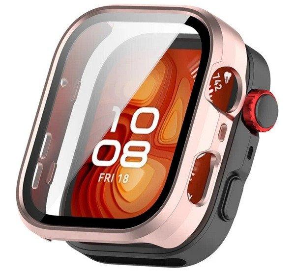 Szilikon keret (BUMPER, ütésálló) RÓZSASZÍN Huawei Watch Fit 4 Pro