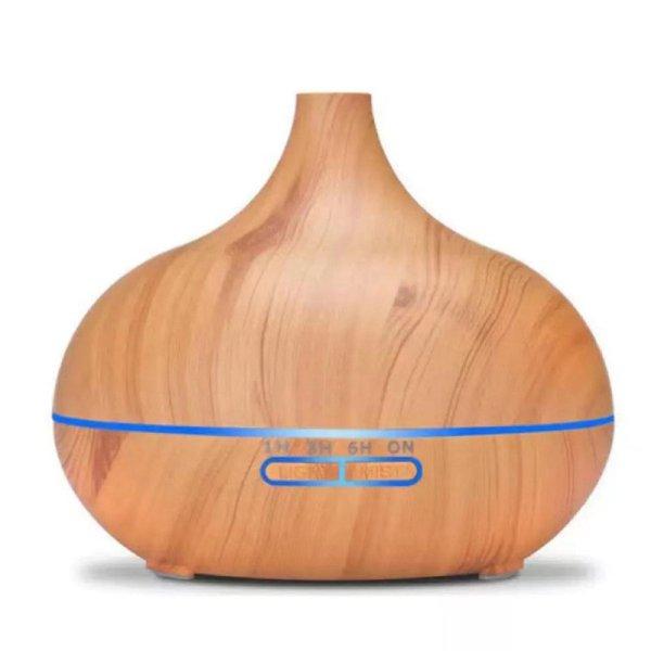 Fa hatású aromaterápiás párologtató (500 ml) - világos barna