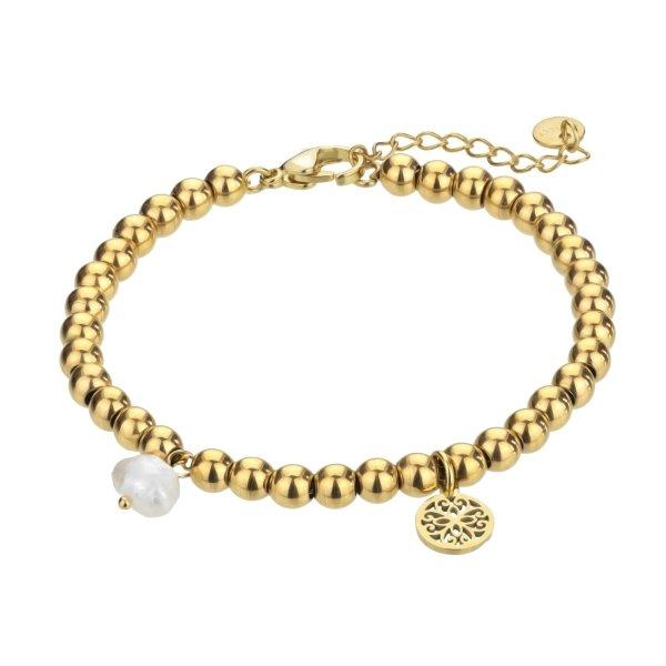 Marc Malone Aranyozott gyöngy karkötő Layla Gold Bracelet MCB23015G