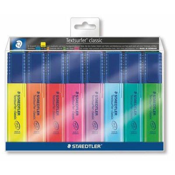 Szövegkiemelő készlet, 1-5 mm, STAEDTLER "Textsurfer Classic 364",
8 különböző szín