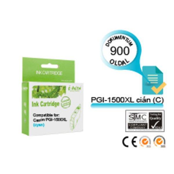 Canon -hoz ™ PGI-1500XL C (cián) CHIPES utángyártott tintapatron (~900
oldal, 14ml)