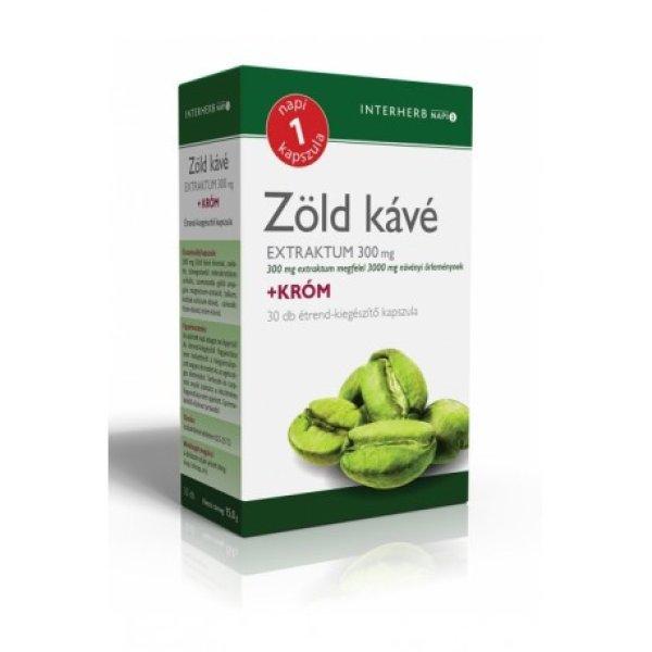 Interherb Napi 1 Zöld Kávé Extraktum 300Mg+Króm 30Db