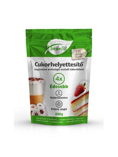 Benefitt Paleo Cukorhelyettesítő (Eritrit, Stevia) 4X Erősségű 500G