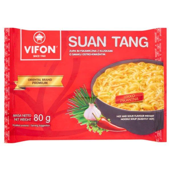 Vifon Suan Tang Pekingi Instant Tésztás Leves (Enyhén Csípős) 80G