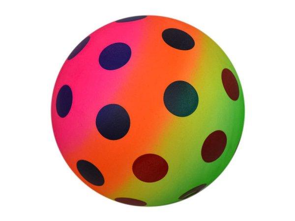 140mm Neon Szivárványos Pöttyös labda