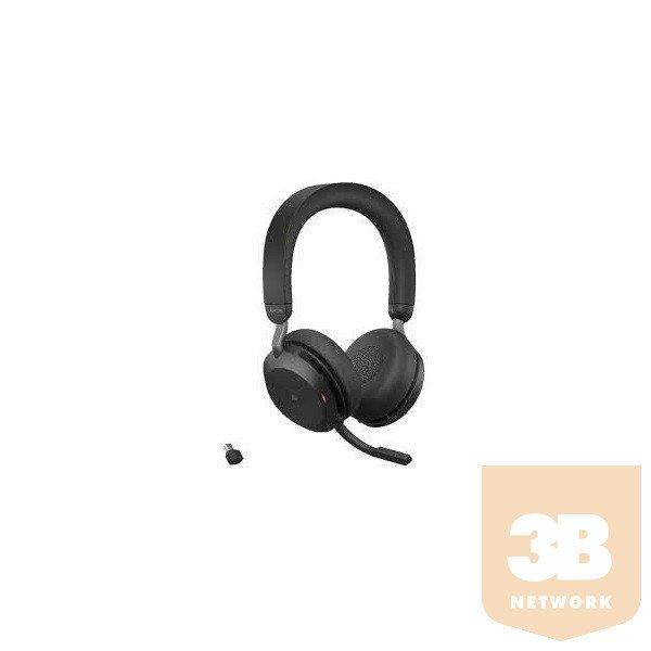 JABRA Fejhallgató - Evolve2 75 MS Stereo USB-C + Bluetooth Vezeték Nélküli,
Mikrofon