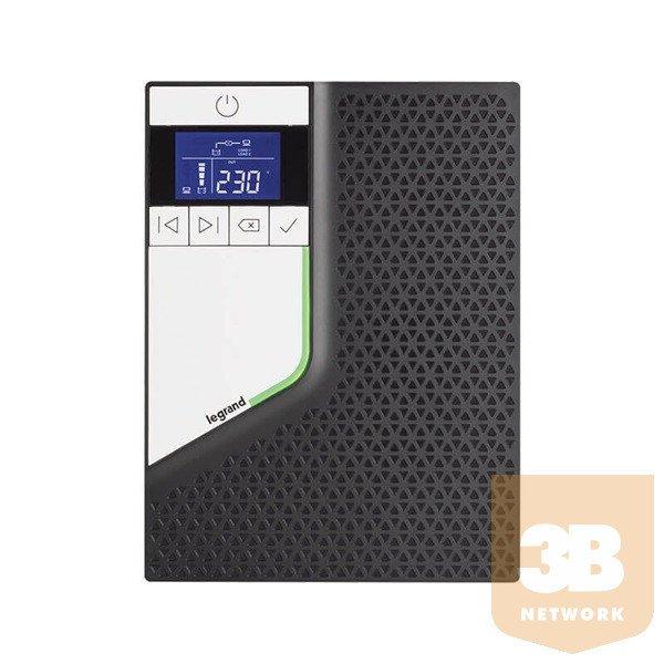 LEGRAND UPS, KEOR SPE, 1000VA BEM: C14 KIM:8xC13 USB/RS232/SNMP vonali
interaktív tisztánszinuszos szünetmentes,torony