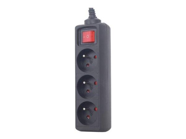 ENERGENIE EG-PSU3F-01 UPS power strip 3FR sockets fused switch 16A C14 plug 0.6m
black
